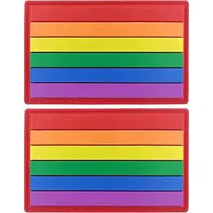 Rainbow  Flag PVC Patch Velcro Emblem Badge