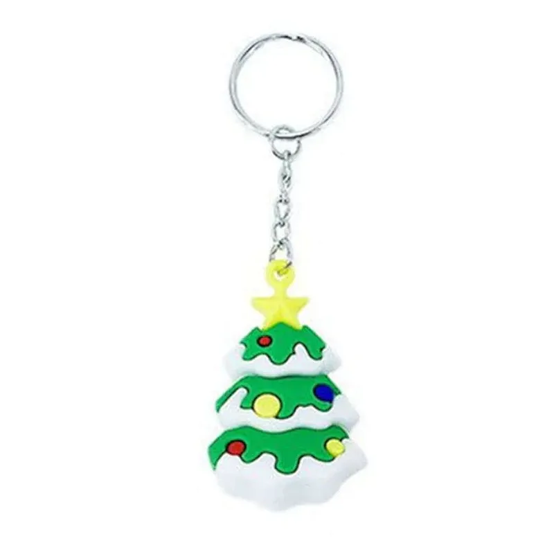 Creative Pvc Silicone Christmas Key Ring Keychain