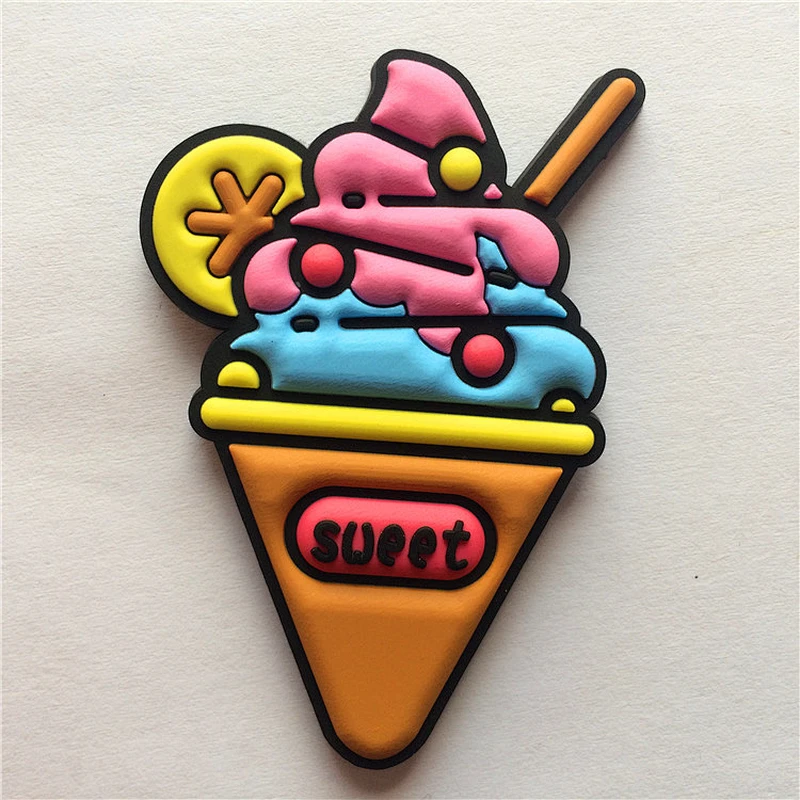 Simulation of cute dessert series pvc rubber refrigerator magnet
