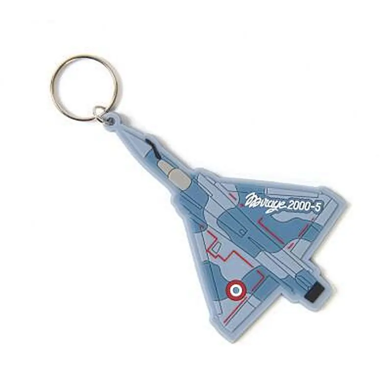 Alpha Jet shape plane rubber pvc keychain