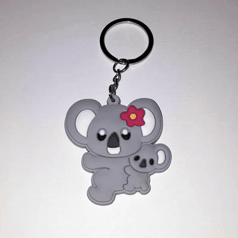 Otil Cute Cartoon pvc rubber Mini Koala Keychain