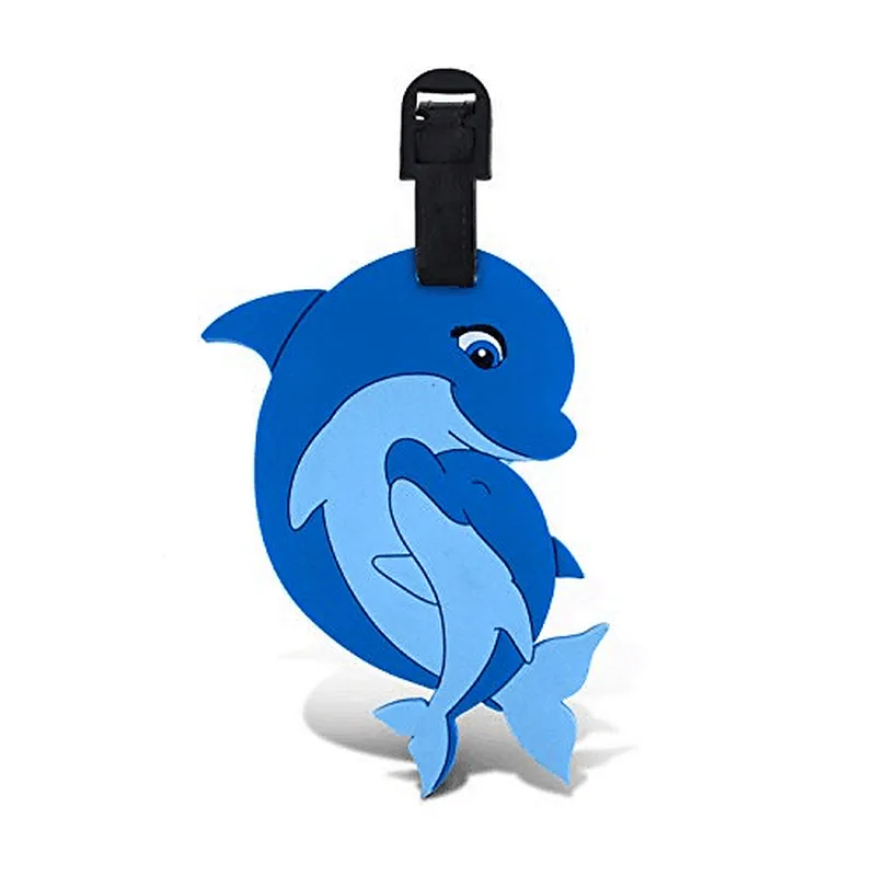 CUSTOM LOGO COOL DOLPHIN LUGGAGE TAG