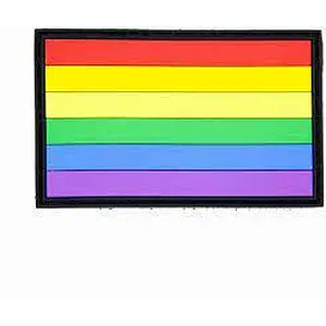 Rainbow  Flag PVC Patch Velcro Emblem Badge