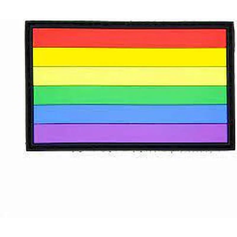 Rainbow  Flag PVC Patch Velcro Emblem Badge