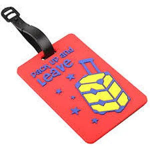 custom embossed logo rubber airplane luggage tag for travel