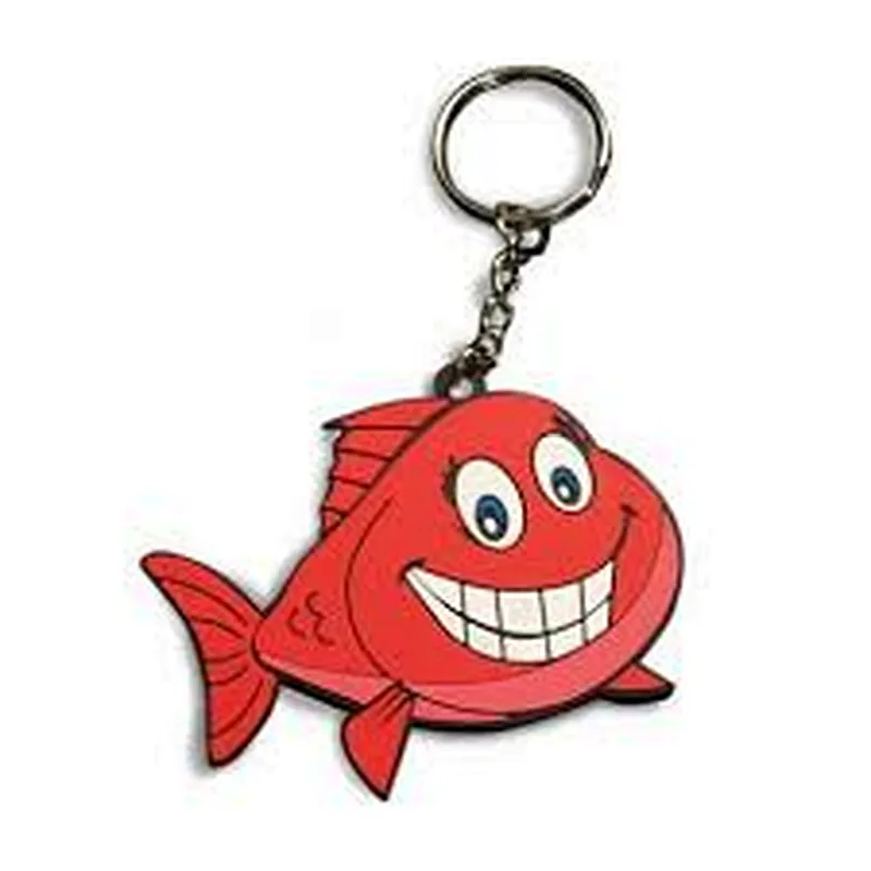Custom Design Your Own Logo Soft Pvc Fish Keychain PVC keychain