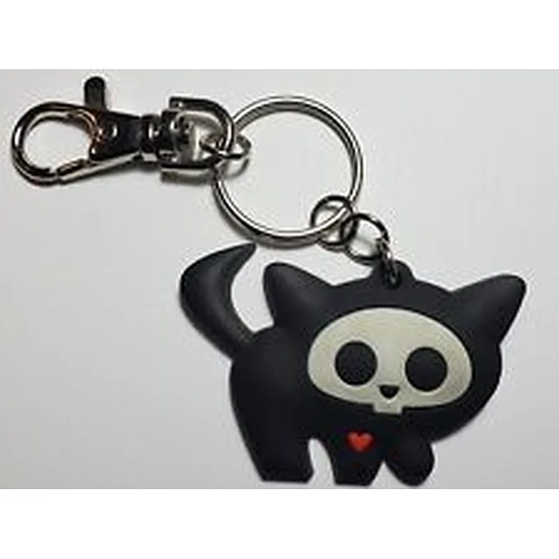 Custom Design cute cat pvc rubber keychains