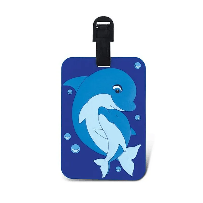 CUSTOM LOGO COOL DOLPHIN LUGGAGE TAG