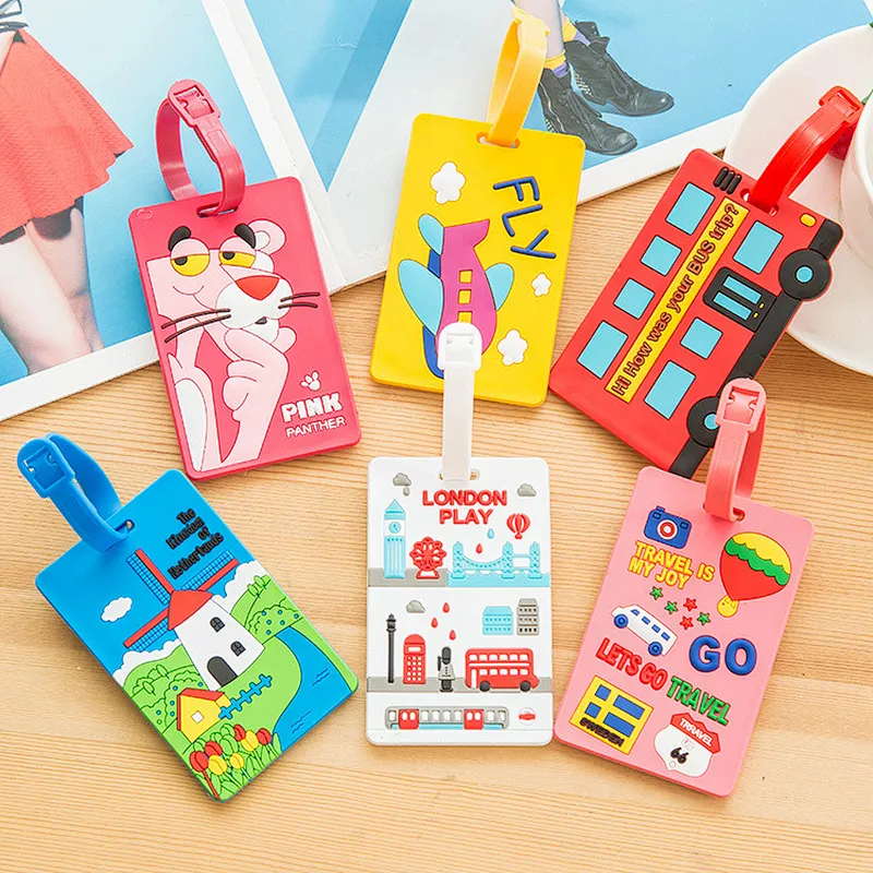 3D name logo Travel Soft Silicone Rubber Pvc Airplane Luggage Tag