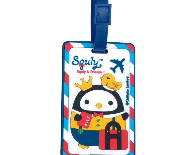 AlexpressCute Penguin Luggage Tag PVC Pendants Portable Travel Label