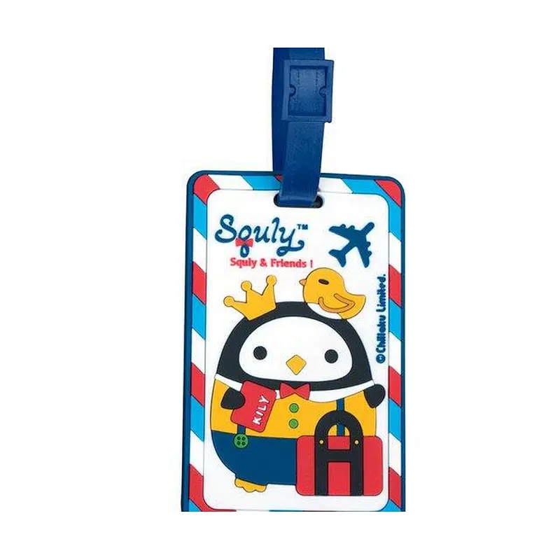 AlexpressCute Penguin Luggage Tag PVC Pendants Portable Travel Label