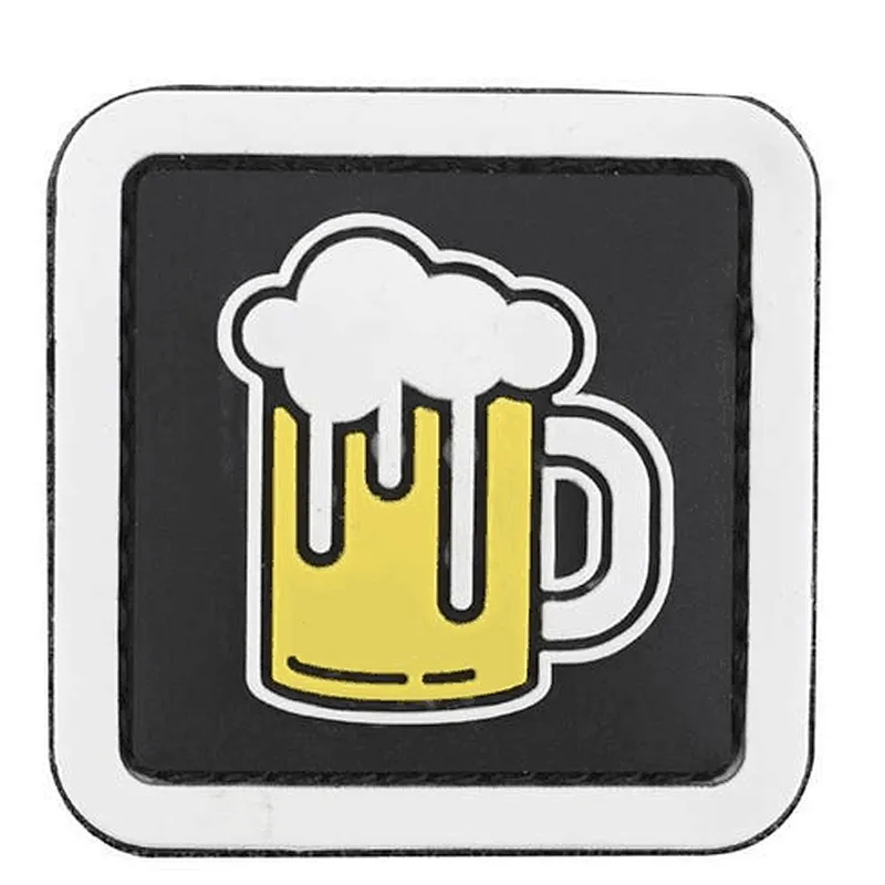 glass of beer soft pvc patch