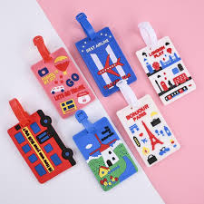 Manufacture cartoon PVC custom 3D soft PVC Travel luggage tags Name tag Boarding cards for bag