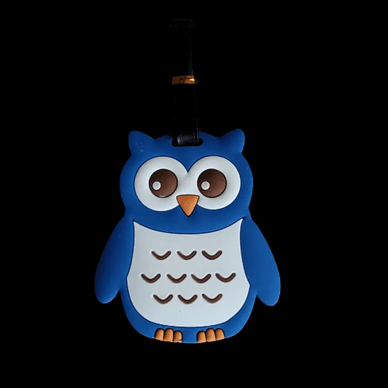 OWL Luggage Tag PVC Baggage Travel ID Airline Plane Bag