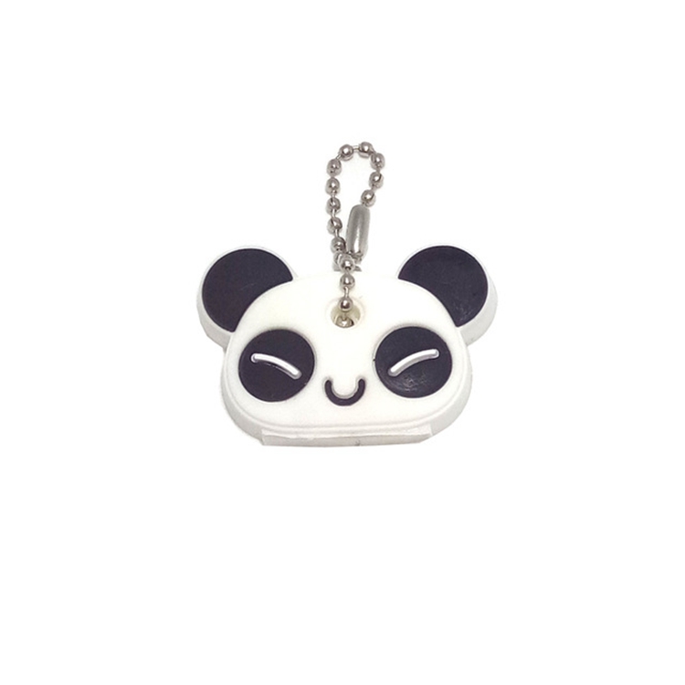 Promotional cheap custom shaped panda key chain cute plastic rubber soft pvc keychain