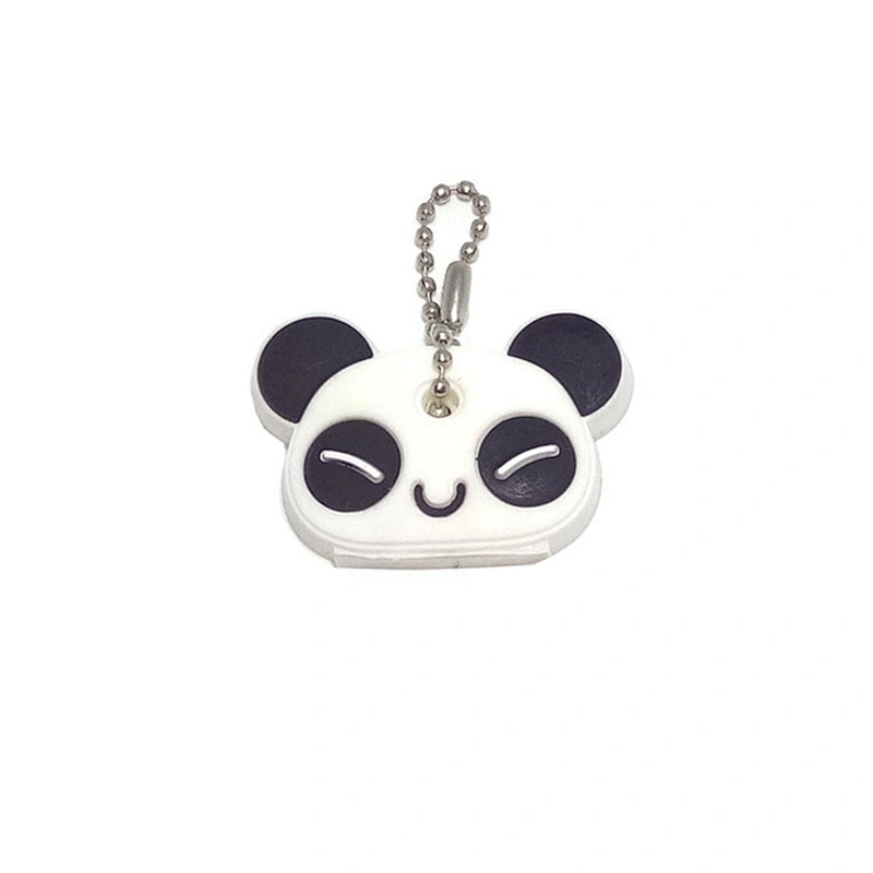 Promotional cheap custom shaped panda key chain cute plastic rubber soft pvc keychain