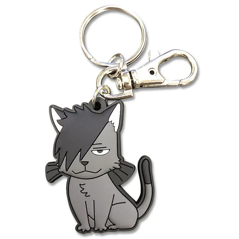Custom Design cute cat pvc rubber keychains