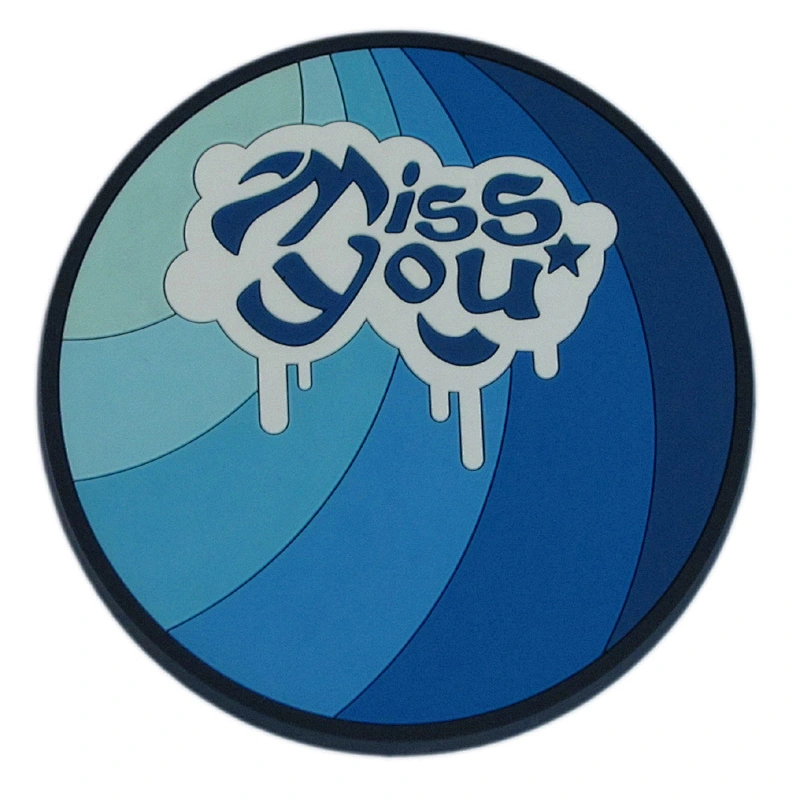 miss you rubber coaster pvc tea cup coaster