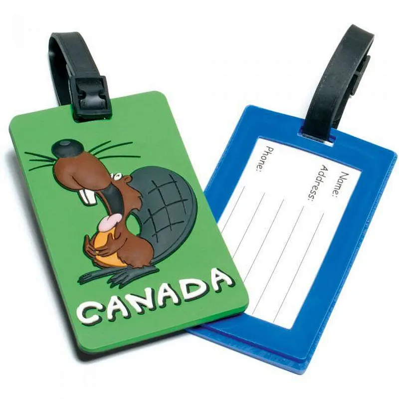 Canada Plastic Luggage Tag Canada Rubberized Luggage Tag