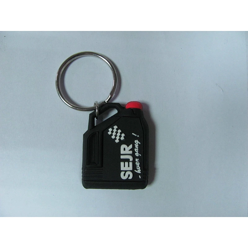 Customized Soft 3D PVC Oil Bottles Keychain