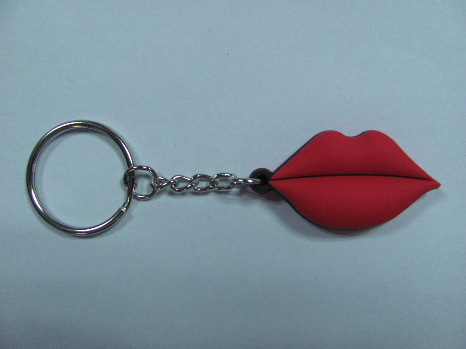 sexy lips soft PVC motel souvenir kiss keychains