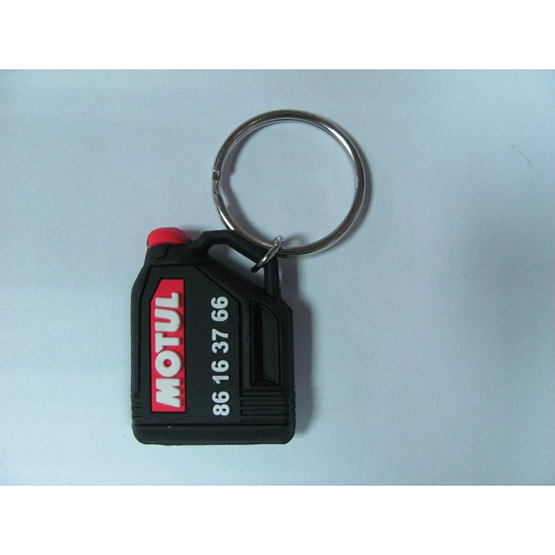 Customized Soft 3D PVC Oil Bottles Keychain