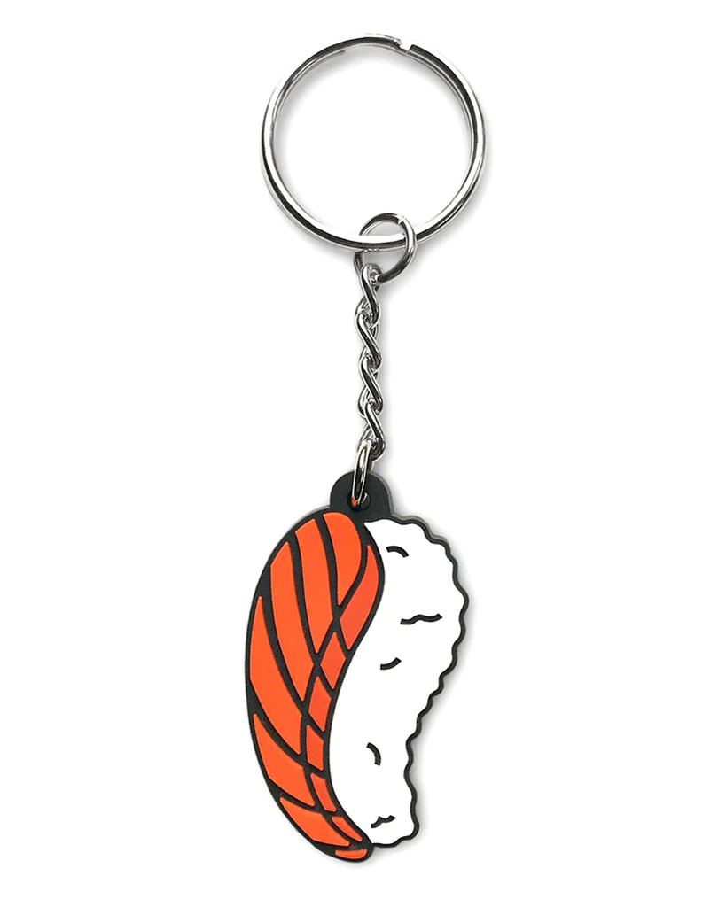 custom deisgn salmon Sushi 2D PVC Keychain