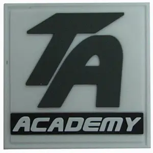 customized 3D logo embossed PVC label rubber patch