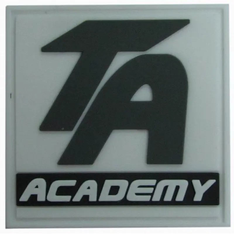 customized 3D logo embossed PVC label rubber patch
