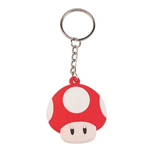 Custom 3D Soft Pvc Keychain Super Mario Accessories Pvc Rubber Key Ring