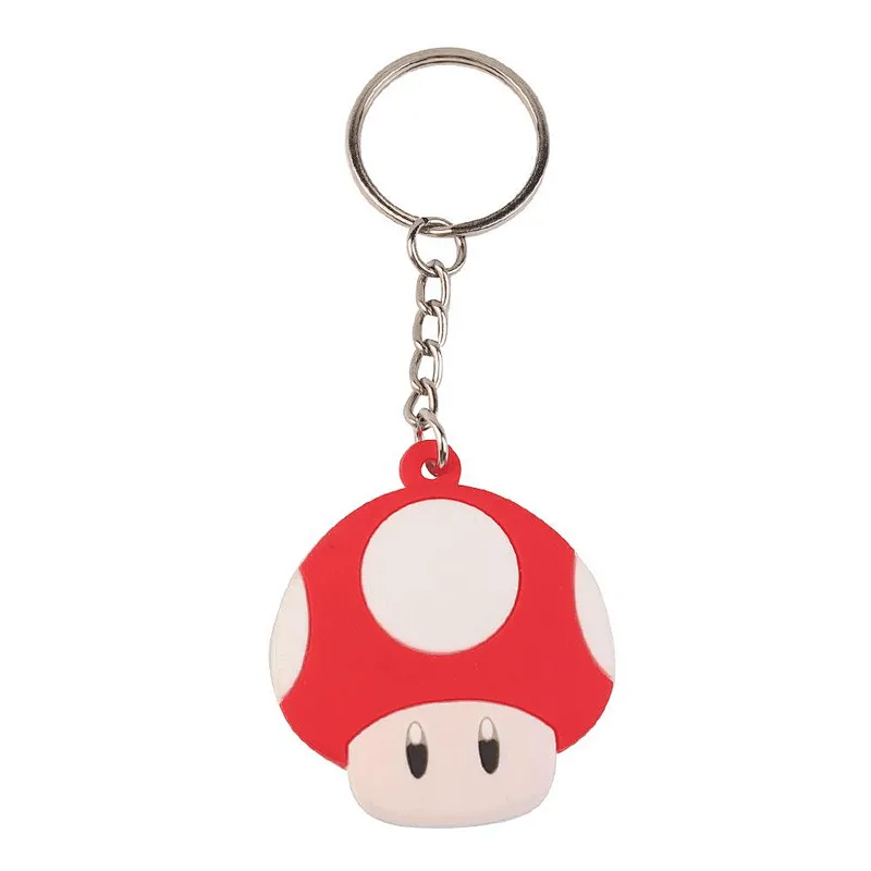 Custom 3D Soft Pvc Keychain Super Mario Accessories Pvc Rubber Key Ring
