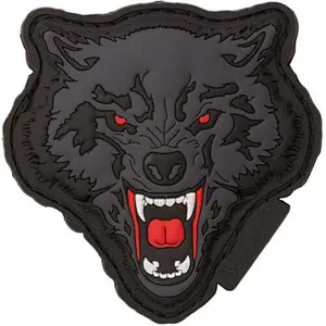 Morale Patch Wolf Rubber Patch Color 3D hook and loop