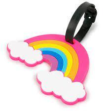 Pvc Luggage Brand Rainbow Cartoon Luggage Tag