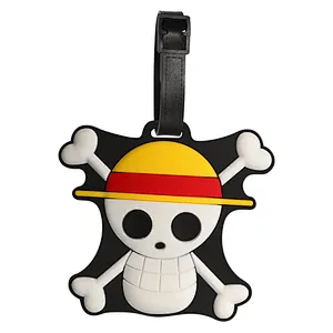 Cool Skull Luggage Tag Suitcase Travel Accessories PVC Plastic Creative Holder Baggage Boarding Tags