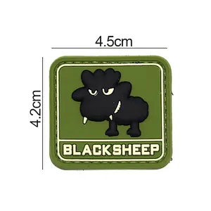Tiny Black Sheep Funny Morale PVC Patch Removable Badge