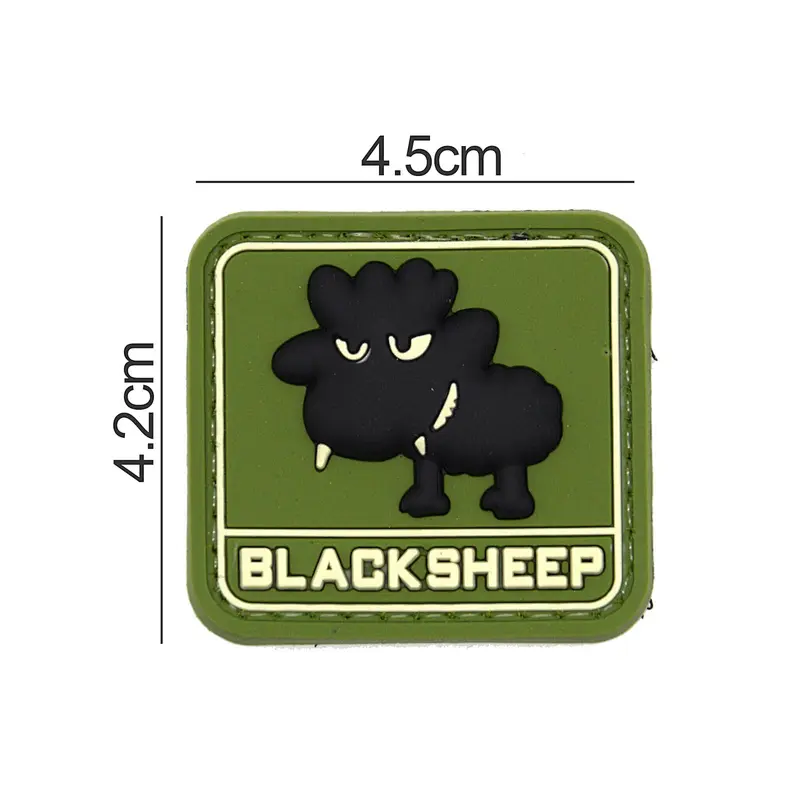 Tiny Black Sheep Funny Morale PVC Patch Removable Badge
