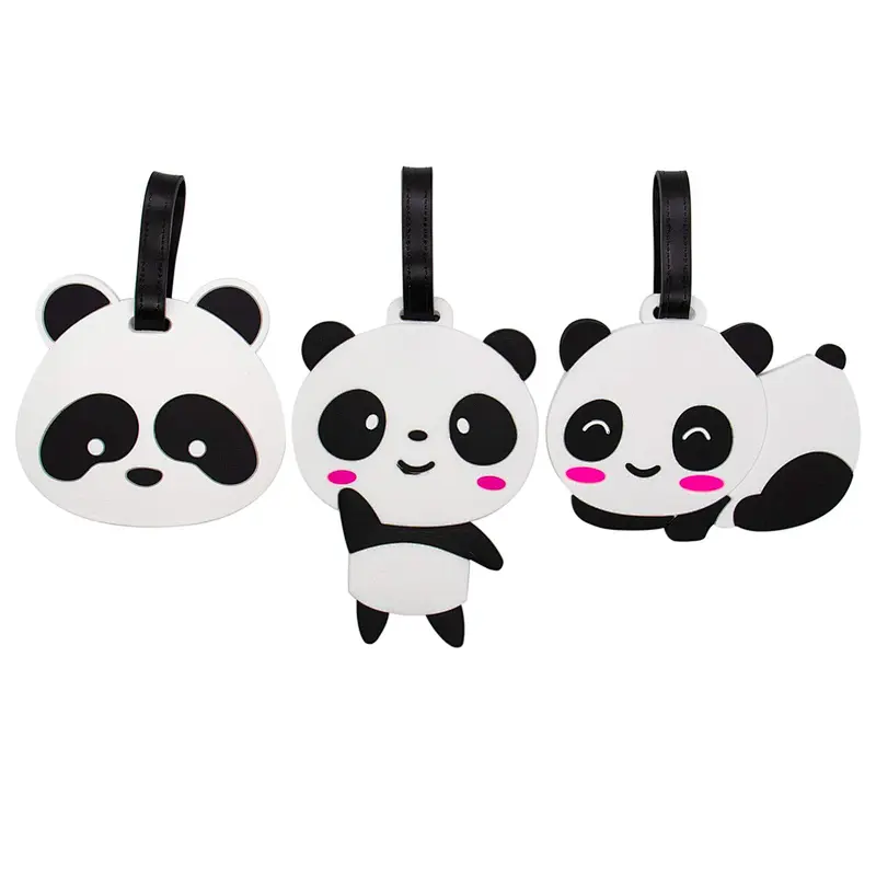 Panda Luggage Tag PVC Baggage Travel ID Airline Plane Bag