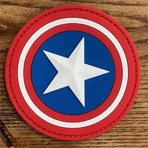 Captain America Patch Rubber Badges 3D PVC Morale Patch