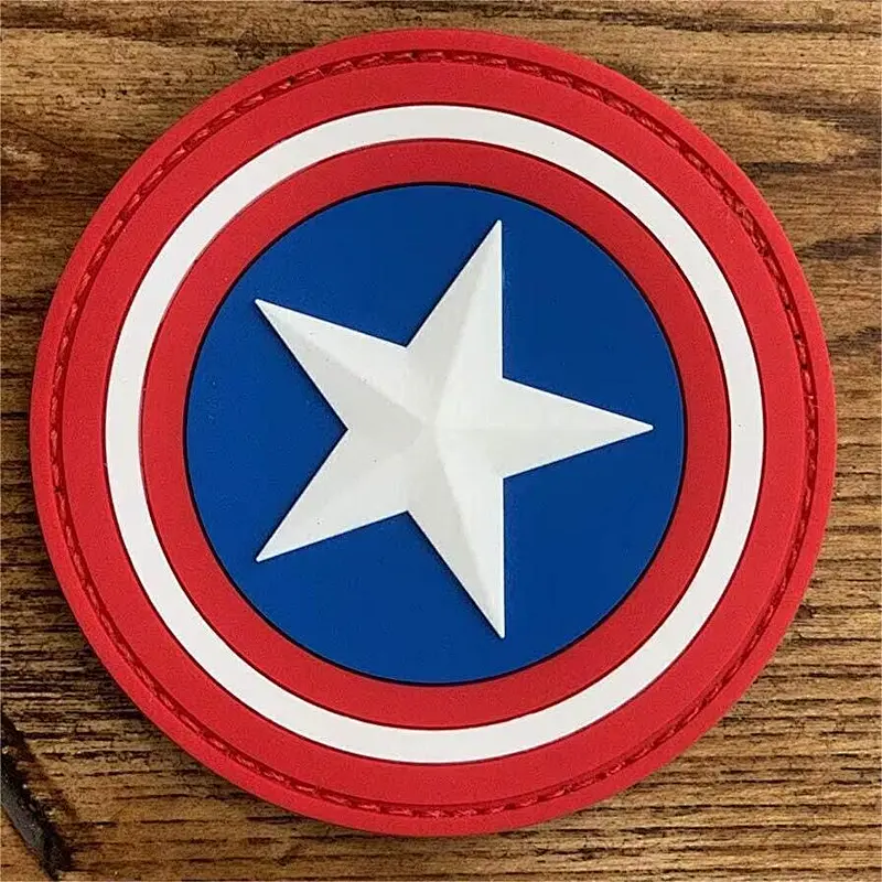 Captain America Patch Rubber Badges 3D PVC Morale Patch