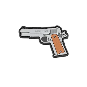 Colt 1911 Patriot 45 Auto brown grip Military PVC Patch