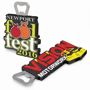 Custom Bottle Opener Fridge Magnet Factory Pvc Bottle Opener With Soft Magnet