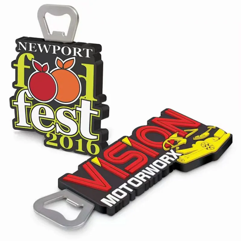 Custom Bottle Opener Fridge Magnet Factory Pvc Bottle Opener With Soft Magnet