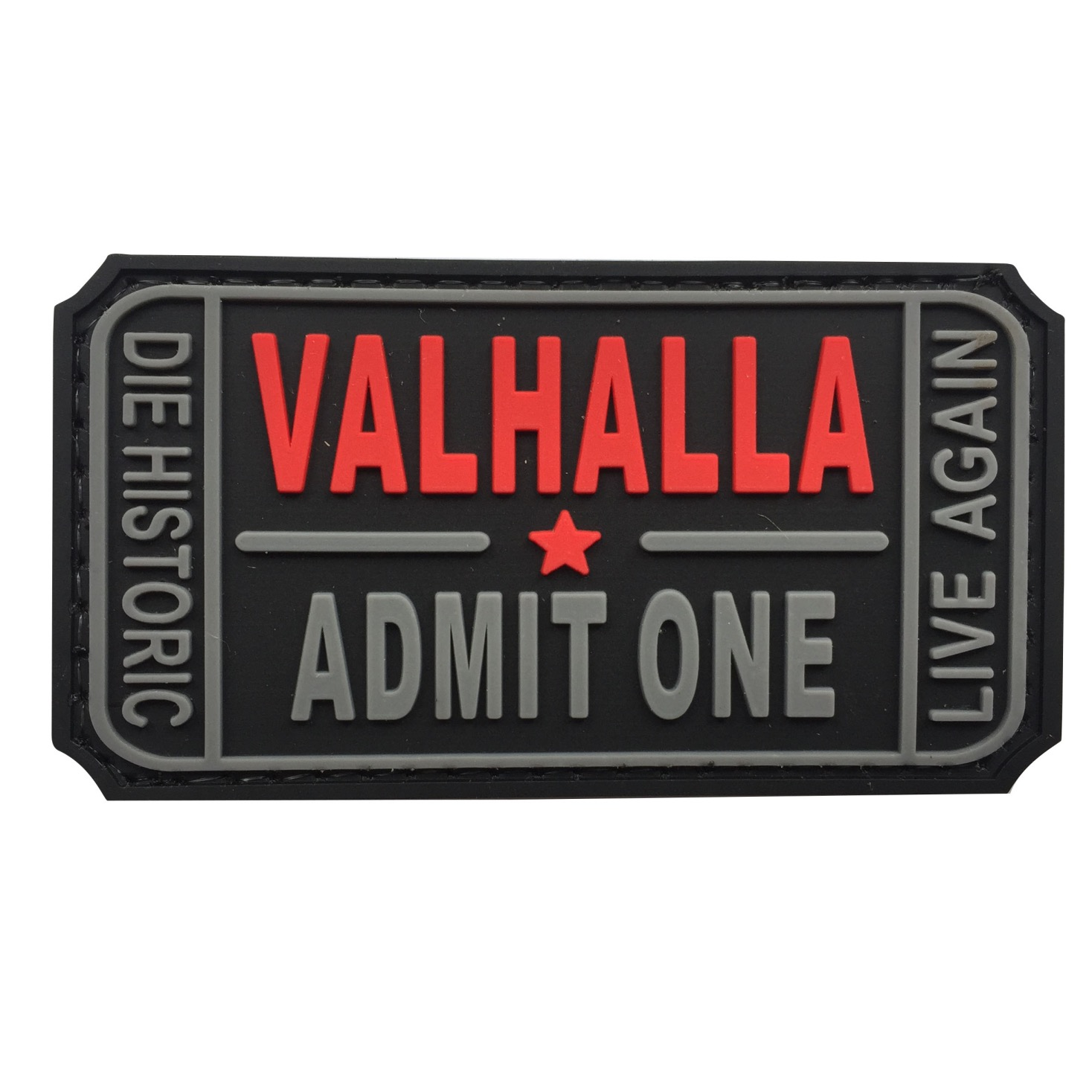 custom logo Valhalla Entrance Ticket soft PVC Patch