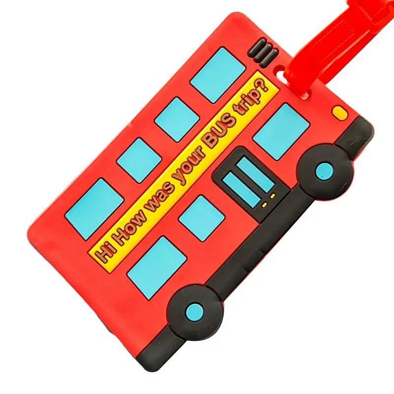 Silicone Luggage Tag Reusable Suitcase Name Label ID Travel Identify Badge Showy