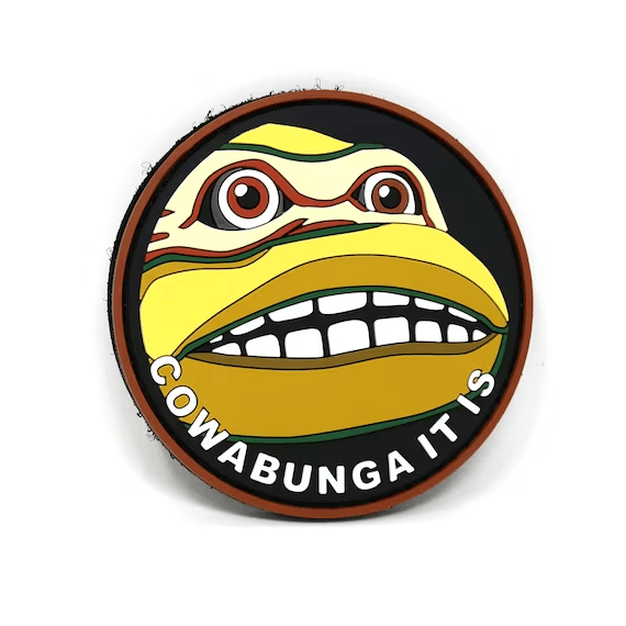 Cowabunga It is PVC Hook and Loop Patch