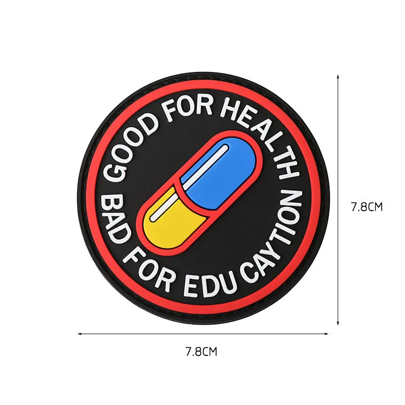 PVC Medicine Pill Patches badges for jacket