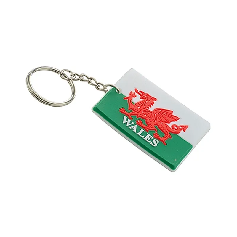 Promotional 2D Soft Flexible PVC Keyrings Printed with your Logo