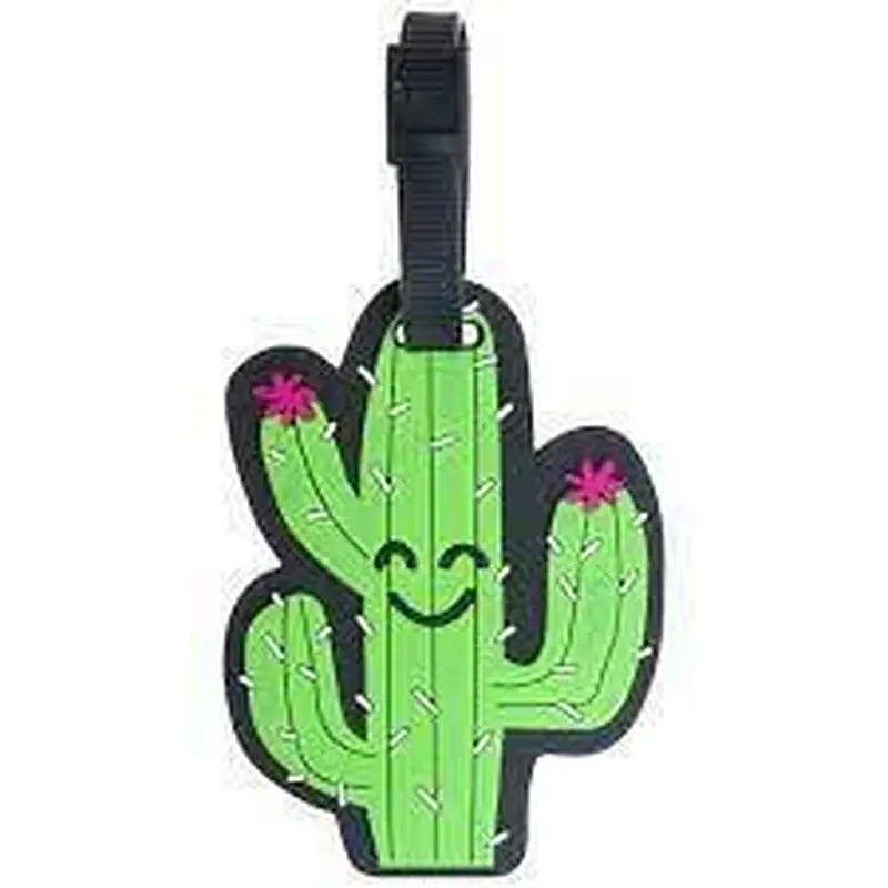 Cactus Luggage Tag Set Green Suitcase Accessories
