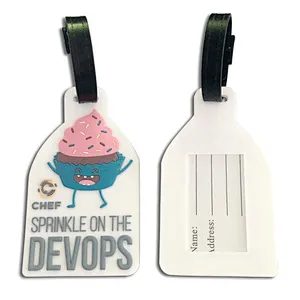 3D Custom ice cream PVC Luggage Tag