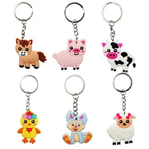 PVC Cartoon Keychain Farm Animal Rabbit Cute Key chain